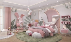 Bunny Floor Mirror Paris Cream