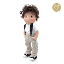 Stor handgjord docka 38 cm Lucas