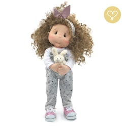 Stor handgjord docka 38 cm Nina