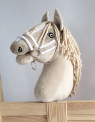Stor grimma, Hobby Horse, beige med vit päls