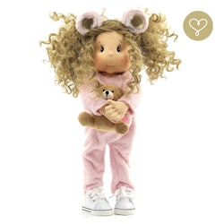 Stor handgjord docka 38 cm Lena