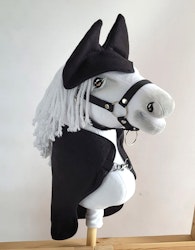 Huva och fleecefilt stor Hobby Horse svart