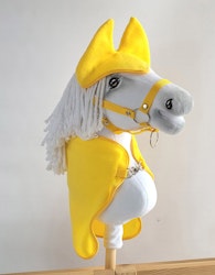 Huva och fleecefilt stor Hobby Horse gul
