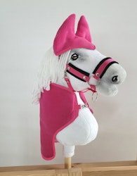 Huva och fleecefilt stor Hobby Horse mörkrosa