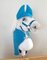 Huva och fleecefilt stor Hobby Horse turkos