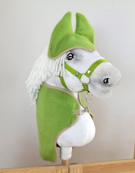 Huva och fleecefilt stor Hobby Horse grön