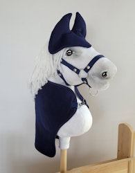 Huva och fleecefilt stor Hobby Horse mörkblå