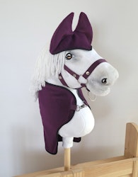Huva och fleecefilt stor Hobby Horse plommon