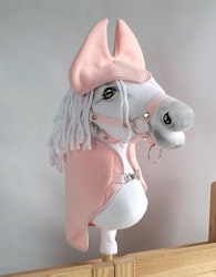 Huva och fleecefilt stor Hobby Horse puderrosa