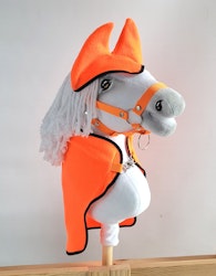 Huva och fleecefilt stor Hobby Horse neon orange