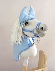 Huva och fleecefilt liten Hobby Horse ljusblå