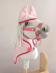 Huva och fleecefilt liten Hobby Horse ljusrosa