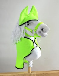 Huva och fleecefilt liten Hobby Horse neongrön