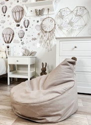 Sittsäck saccosäck Poof Monio velvet beige