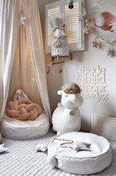 Sittsäck saccosäck Poof Monio velvet cream