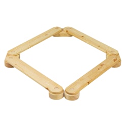 Sensorisk väg i trä Meow, 4 element, natur