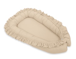 Babynest med volang Magic Loop beige