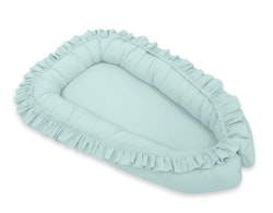 Babynest med volang Magic Loop mint