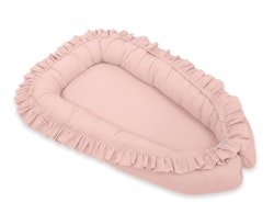 Babynest med volang Magic Loop pastellrosa