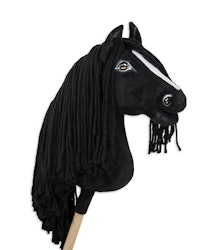 Realistic Super Hobby Horse Premium - Frieserhäst Black & White