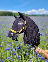 Realistic Super Hobby Horse Premium - Frieserhäst Black