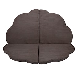 Meow molnformad barnmatta 120x120cm aesthetic brun