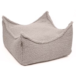 Meow fyrkantig sittpuff bearly ljusgrå