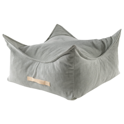 Meow fyrkantig sittpuff corduroy grå