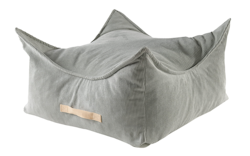Meow fyrkantig sittpuff corduroy grå