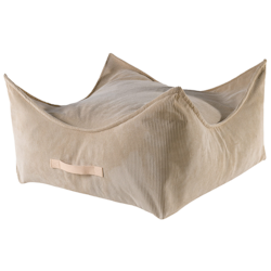 Meow fyrkantig sittpuff corduroy sand