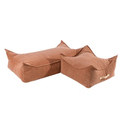 Meow rektangulär barnpuff corduroy tegel