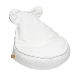 Meow saccosäck sittsäck Teddy boucle vit