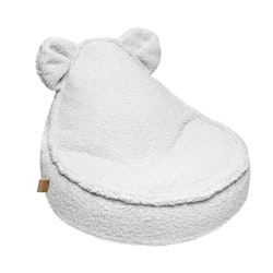 Meow saccosäck sittsäck Teddy bearly vit