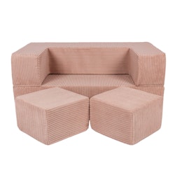 Meow barnsoffa möbelset aesthetic puderrosa