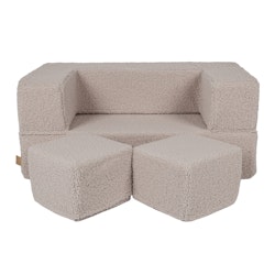 Meow barnsoffa möbelset bearly cream