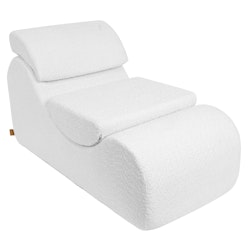 Meow Wave Lounger vilstol boucle vit