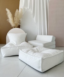 Saccosäck sittsäck Monio boucle vit