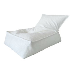 Saccosäck sittsäck Monio boucle vit