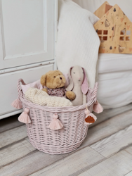 Little Dreams flätad korg rosa