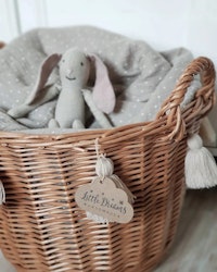 Little Dreams flätad korg naturlig