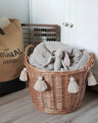 Little Dreams flätad korg naturlig