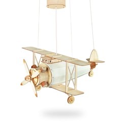 Taklampa i trä flygplan