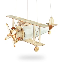 Taklampa i trä flygplan