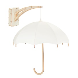 Vägglampa i trä paraply