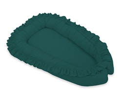 Babynest med volang Magic Loop flaskgrön