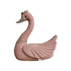 Väggdekoration Svan Med Krona Rosa
