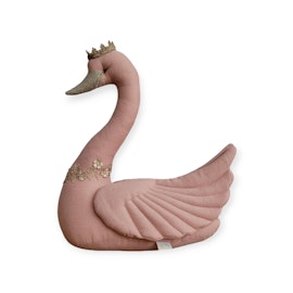 Väggdekoration Svan Med Krona Rosa
