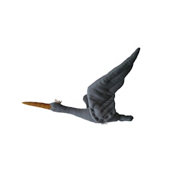 Väggdekoration Stork Med Krona Grafit