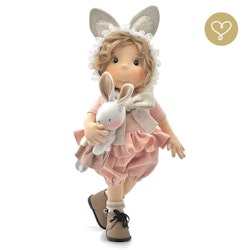Stor handgjord docka 38 cm Bunny Bea
