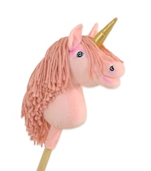 Enhörning på pinne rosa med rosa man